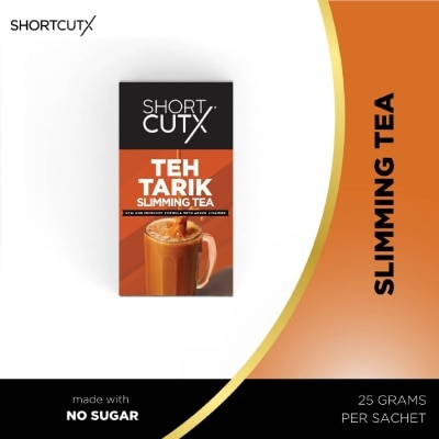 SHORTCUTX Teh Tarik Slimming Tea Sachet (Curbs Appetite + Detoxes Body + Flushes Out Toxins) 20g X 7s