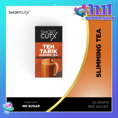 SHORTCUTX Teh Tarik Slimming Tea Sachet (Curbs Appetite + Detoxes Body + Flushes Out Toxins) 20g X 7s (Expiry: Mar`2026)