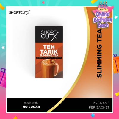 SHORTCUTX Teh Tarik Slimming Tea Sachet (Curbs Appetite + Detoxes Body + Flushes Out Toxins) 20g X 7s