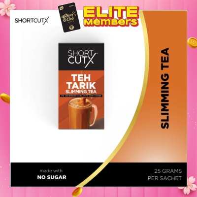 SHORTCUTX Teh Tarik Slimming Tea Sachet (Curbs Appetite + Detoxes Body + Flushes Out Toxins) 20g X 7s (Expiry: Mar`2026)