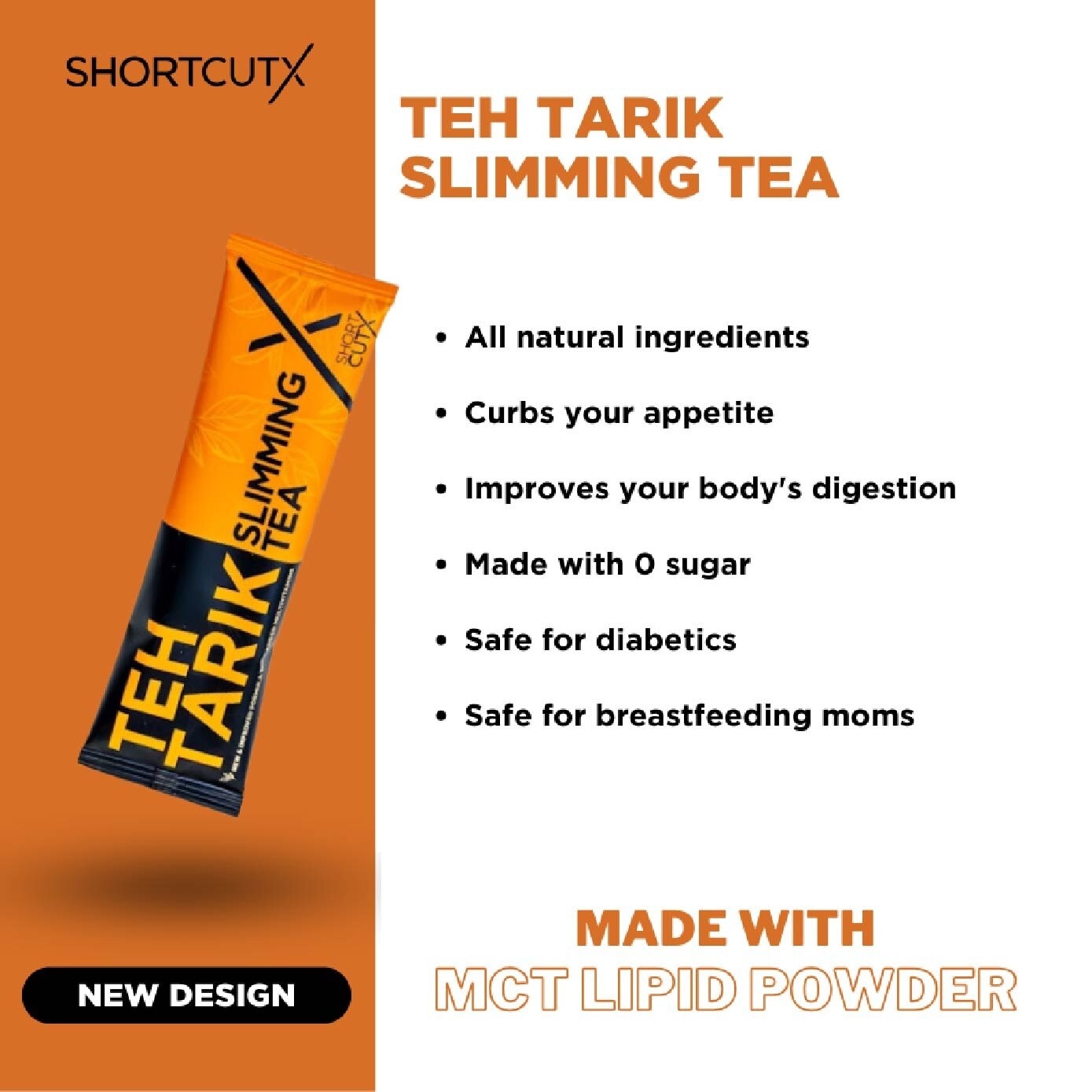 Teh Tarik Slimming Tea Sachet (Curbs Appetite + Detoxes Body + Flushes Out Toxins) 20g X 7s