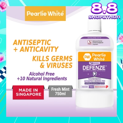 PEARLIE WHITE® Defenze Antiseptic Fluoride Mouth Rinse 750ml