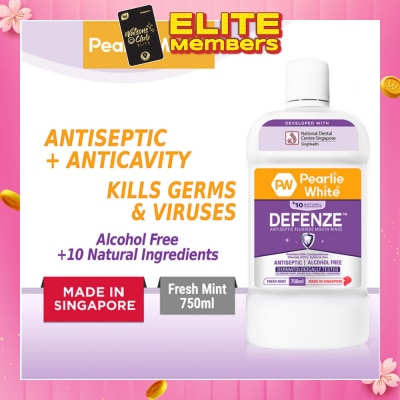 PEARLIE WHITE® Defenze Antiseptic Fluoride Mouth Rinse 750ml