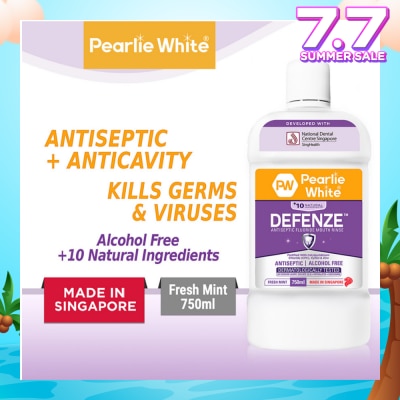 PEARLIE WHITE® Defenze Antiseptic Fluoride Mouth Rinse 750ml