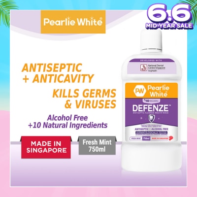 PEARLIE WHITE® Defenze Antiseptic Fluoride Mouth Rinse 750ml