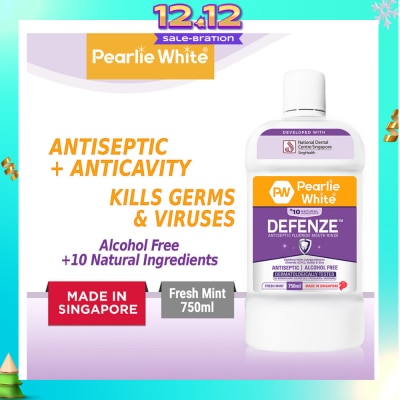 PEARLIE WHITE® Defenze Antiseptic Fluoride Mouth Rinse 750ml