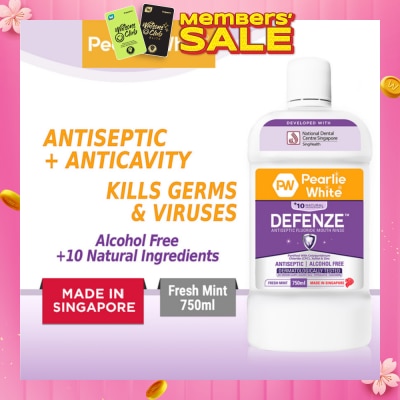 PEARLIE WHITE® Defenze Antiseptic Fluoride Mouth Rinse 750ml