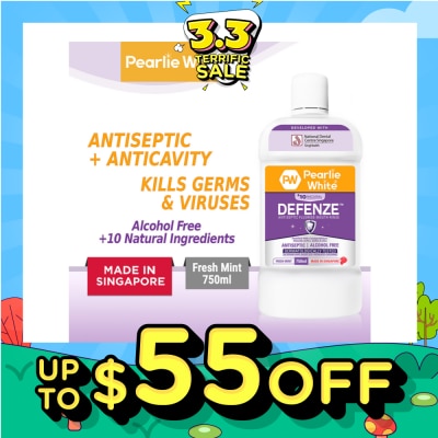 PEARLIE WHITE® Defenze Antiseptic Fluoride Mouth Rinse 750ml