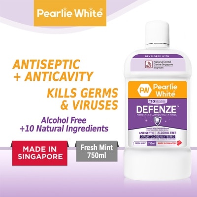 PEARLIE WHITE® Defenze Antiseptic Fluoride Mouth Rinse 750ml