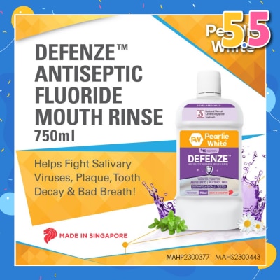 PEARLIE WHITE® Defenze Antiseptic Fluoride Mouth Rinse 750ml