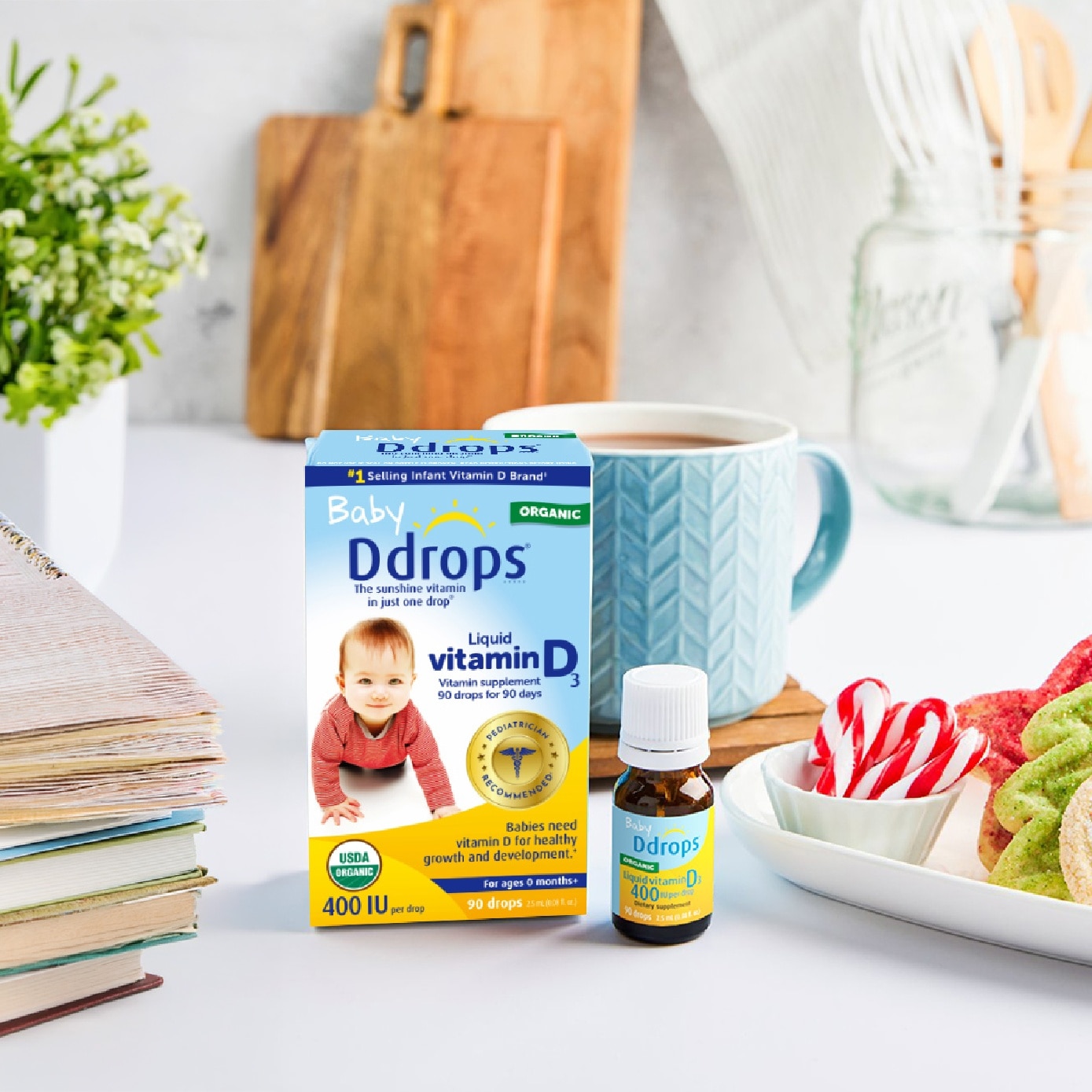 Organic Baby Liquid Vitamin D3 400 IU 90 Drops 2.5ml