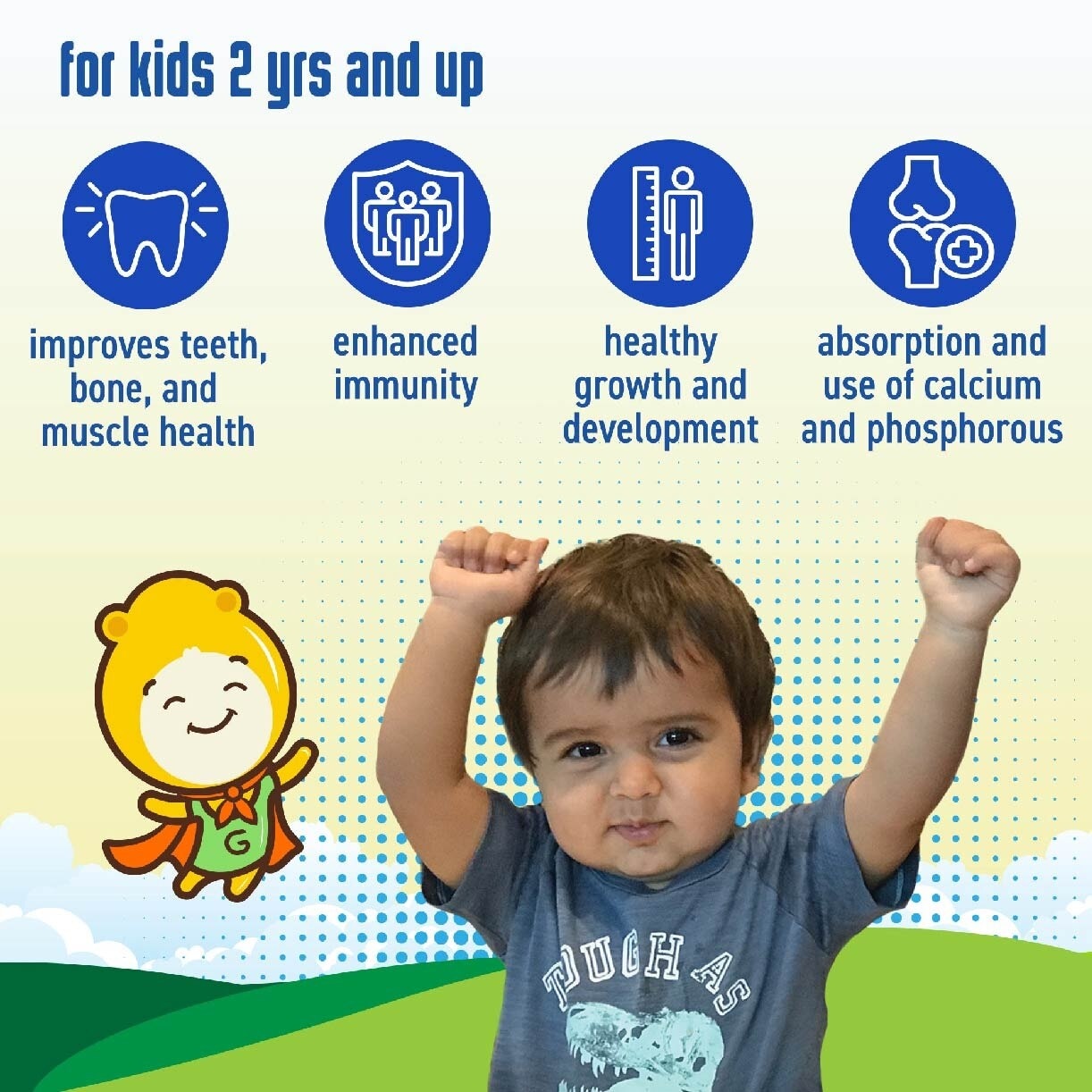 Gummies for Kids Essential Combo Packset consists Calcium & Vitamin D3 60s + Multivitamin 60s