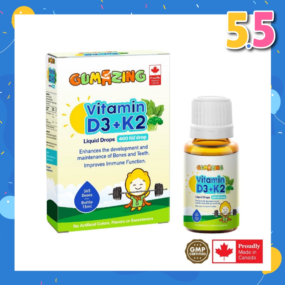 Gummies for Kids Essential Combo Packset consists Calcium & Vitamin D3 60s + Multivitamin 60s