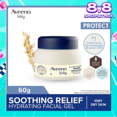 AVEENO BABY Soothing Relief Hydrating Facial Gel with Triple Oat Complex (For Dry to Very Dry Sensitive Skin) 60g