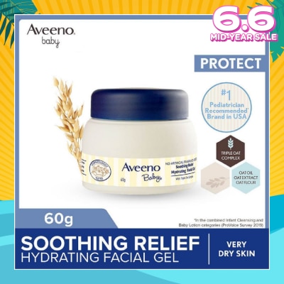 AVEENO BABY Soothing Relief Hydrating Facial Gel with Triple Oat Complex (For Dry to Very Dry Sensitive Skin) 60g
