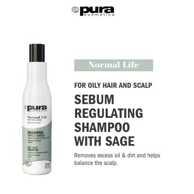 PURA KOSMETICA Normal Life Shampoo (For Oily Hair & Scalp) 250ml