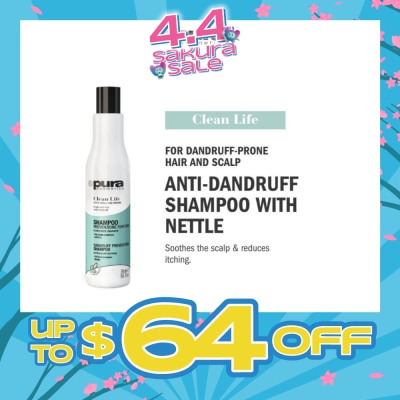 PURA KOSMETICA - Clean Life Anti Dandruff Shampoo (Soothes Itchy Scalp + Prevents Dandruff) 250ml