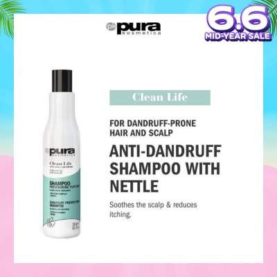 PURA KOSMETICA Clean Life Anti Dandruff Shampoo (Soothes Itchy Scalp + Prevents Dandruff) 250ml