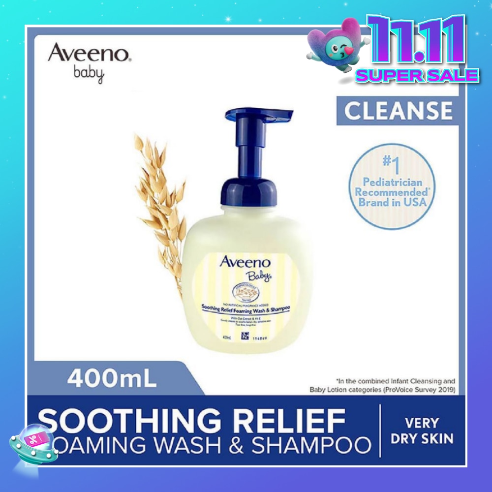 Soothing Relief Foaming Wash and Shampoo with Vitamin E and Natural Oat Extract (For Dry to Very Dry Sensitive Skin) 400ml