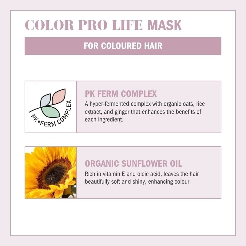 Color Pro Life Colour Protect Mask (For Dyed + Bleached & Coloured Hair) 200ml