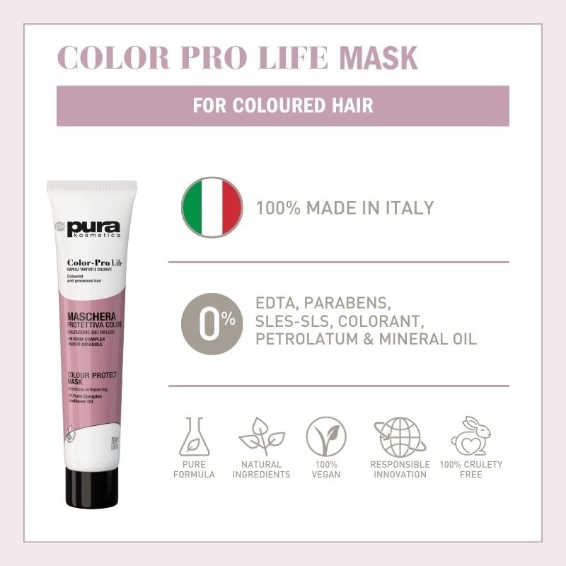 Color Pro Life Colour Protect Mask (For Dyed + Bleached & Coloured Hair) 200ml