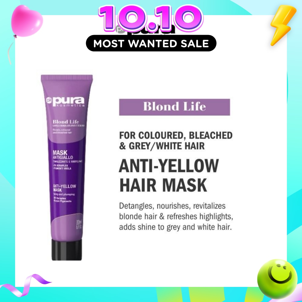 Blond Life Anti Yellow Mask (For Coloured + Bleached & Grey White Hair) 200ml image