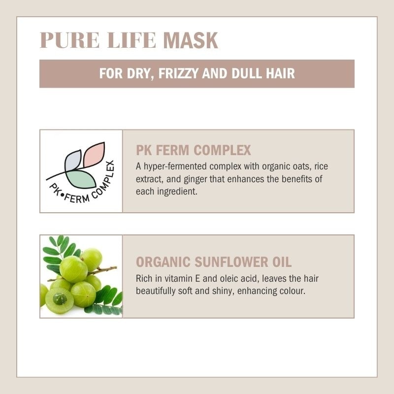 Pure Life Restorative Mask (For Dry + Frizzy and Dull Hair) 200ml