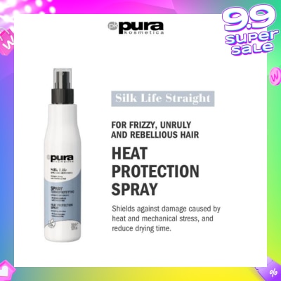 PURA KOSMETICA Silk Life Straight Hair Heat Protection Spray (For Smoothing Anti-Frizz) 150ml