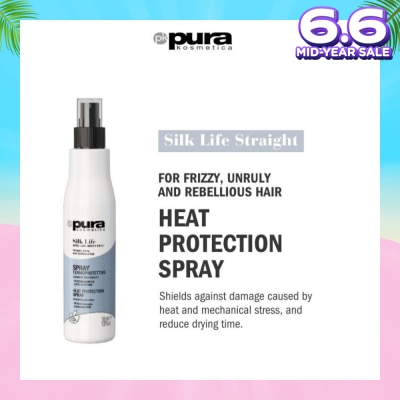 PURA KOSMETICA Silk Life Straight Hair Heat Protection Spray (For Smoothing Anti-Frizz) 150ml