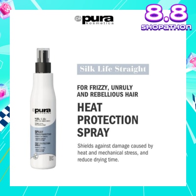 PURA KOSMETICA Silk Life Straight Hair Heat Protection Spray (For Smoothing Anti-Frizz) 150ml