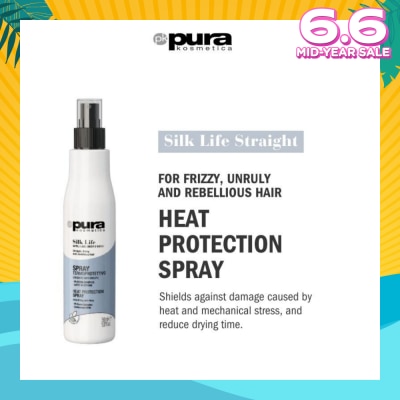 PURA KOSMETICA Silk Life Straight Hair Heat Protection Spray (For Smoothing Anti-Frizz) 150ml