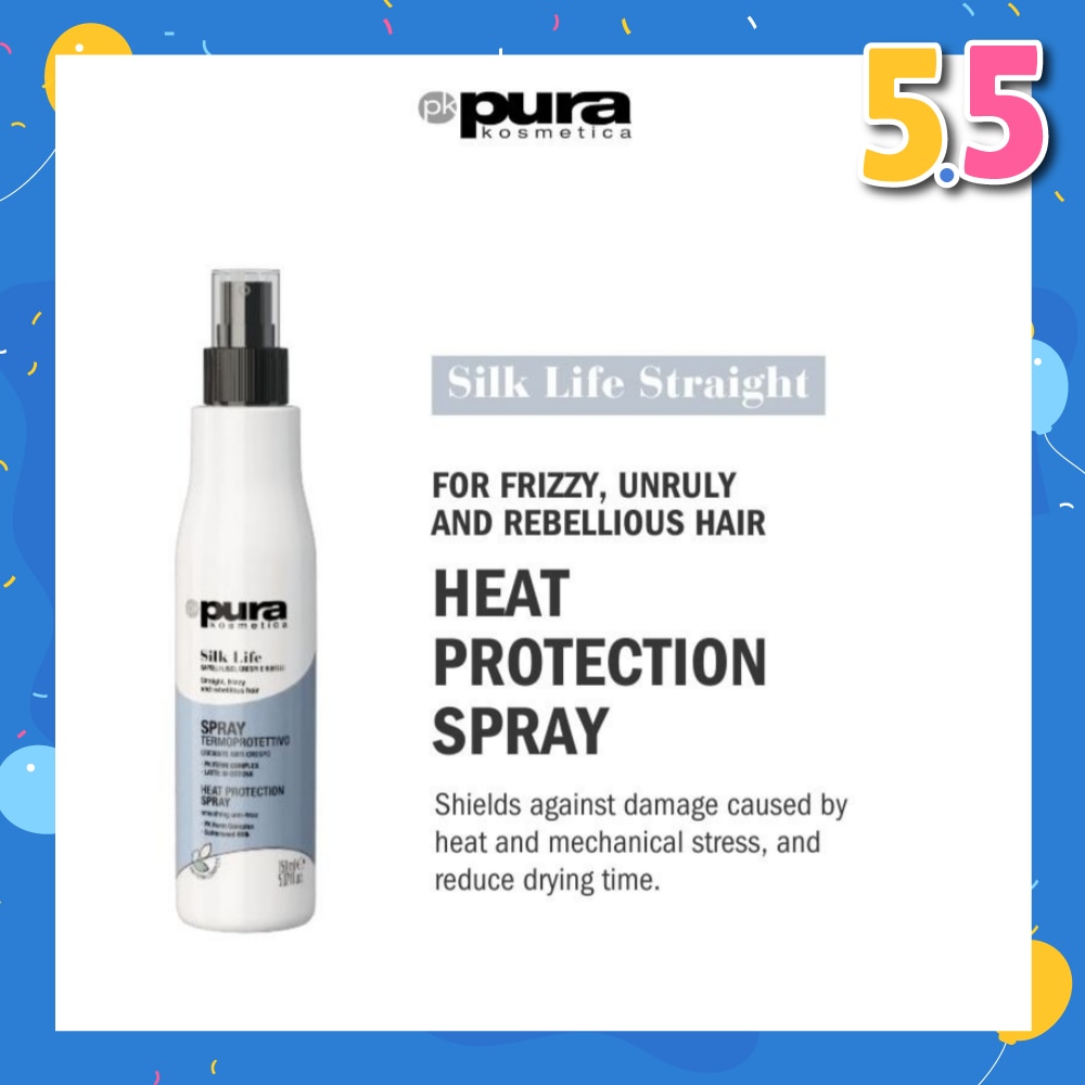 Silk Life Straight Hair Heat Protection Spray (For Smoothing Anti-Frizz) 150ml