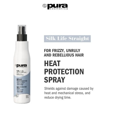 PURA KOSMETICA Silk Life Straight Hair Heat Protection Spray (For Smoothing Anti-Frizz) 150ml