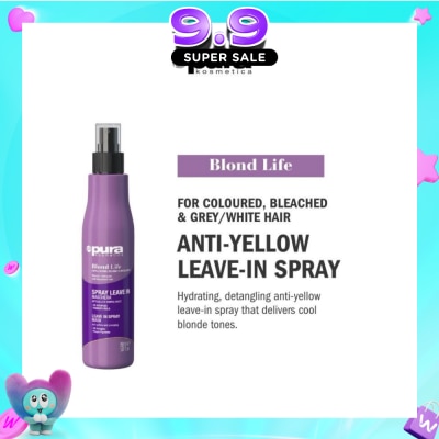 PURA KOSMETICA - Blond Life Leave in Spray Mask (For Coloured + Bleached & Grey White Hair) 150ml image