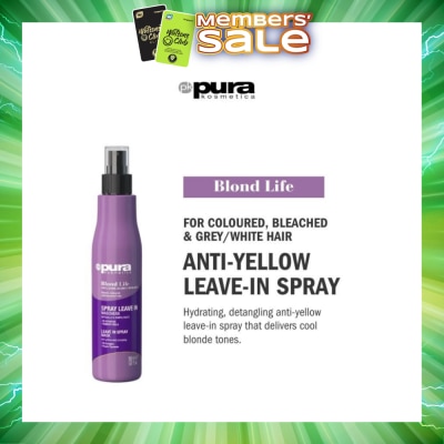 PURA KOSMETICA - Blond Life Leave in Spray Mask (For Coloured + Bleached & Grey White Hair) 150ml