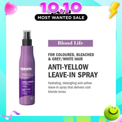 PURA KOSMETICA Blond Life Leave in Spray Mask (For Coloured + Bleached & Grey White Hair) 150ml image