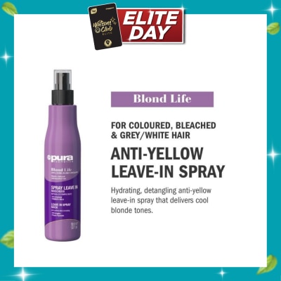 PURA KOSMETICA Blond Life Leave in Spray Mask (For Coloured + Bleached & Grey White Hair) 150ml image