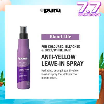 PURA KOSMETICA Blond Life Leave in Spray Mask (For Coloured + Bleached & Grey White Hair) 150ml