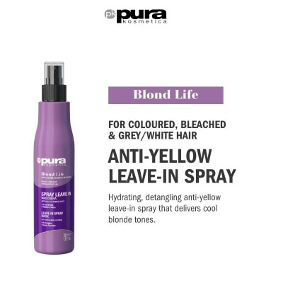 PURA KOSMETICA Blond Life Leave in Spray Mask (For Coloured + Bleached & Grey White Hair) 150ml