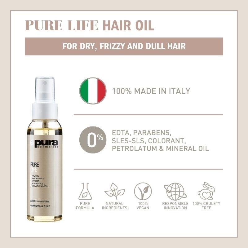 Pure Life Illuminating Elixir (For Dry + Frizzy and Dull Hair) 100ml