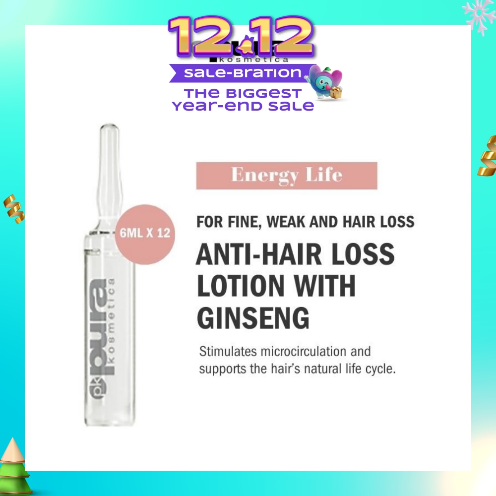 Energy Life Hair Loss Prevention Lotion Vial (For Hair Thinning) 6ml x 12s