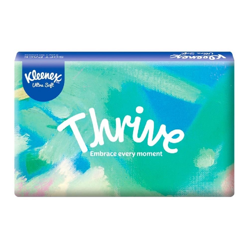 Kleenex Ultra Soft 3 Ply Facial Tissues Soft Pack 50 sheets x 4 packs (Lifestyle)