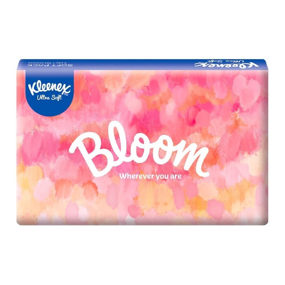 Kleenex Ultra Soft 3 Ply Facial Tissues Soft Pack 50 sheets x 4 packs (Lifestyle)