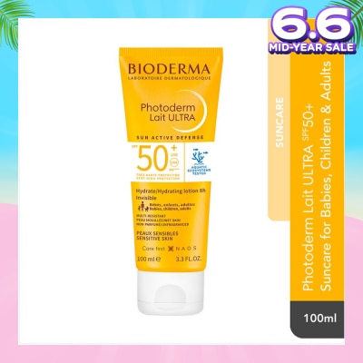BIODERMA Photoderm Lait Ultra Spf50+ Broad-Spectrum Uv Suncare Protection (Sensitive Skin) 100ml