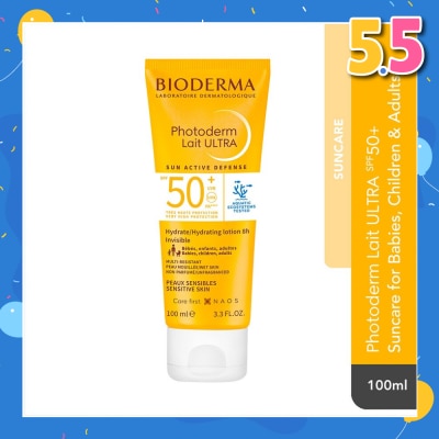 BIODERMA Photoderm Lait Ultra Spf50+ Broad-Spectrum Uv Suncare Protection (Sensitive Skin) 100ml