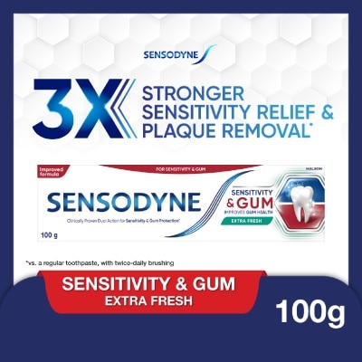 SENSODYNE - Sensitive Teeth Oral Care Toothpaste Sensitivity and Gum Extra Fresh (Dental Sensitivity Relief) 100g image