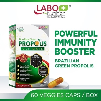 LABO NUTRITION - Brazilian Green Propolis Ultimate with Artepillin C & Flavonoids Veggie Capsule (Immunity, Respiratory & Antioxidant Protection) 60s image