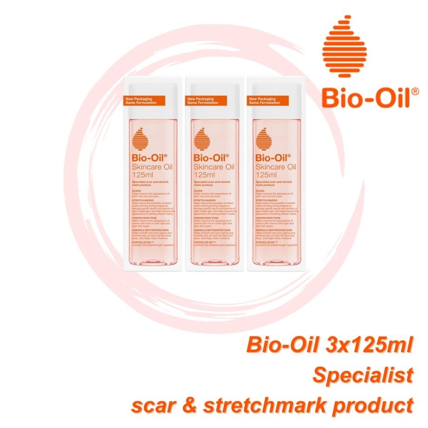 Skincare Oil (Hydrate Dry, Damaged Skin While Healing Scars, Stretch Marks) 125ml x 3s