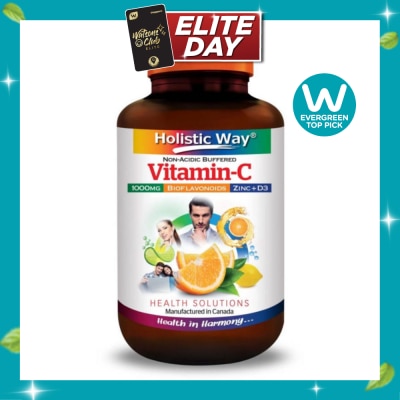 HOLISTIC WAY Non Acidic Buffered Vitamin C 1000mg Tablets 60s image