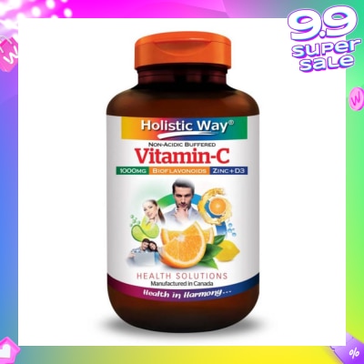 HOLISTIC WAY Non-Acidic Buffered Vitamin-C 1000mg Tablets 60s